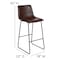 Flash Furniture 30" LeatherSoft Bar Height Barstools, Dark Brown, PK2 2-ET-ER18345-30-DB-GG - alternate 4